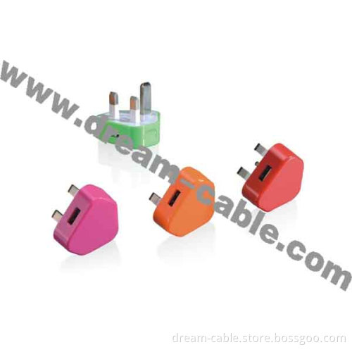 UK Plug USB Power Adapter Wall Charger for iPhone 4